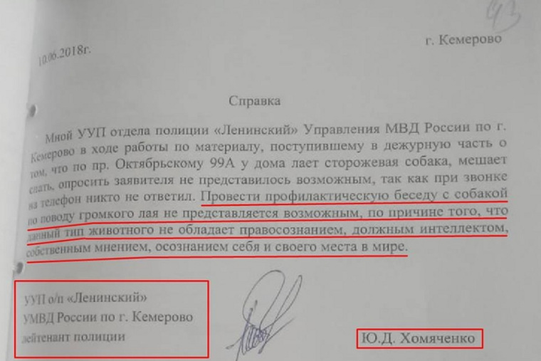 Рапорт про