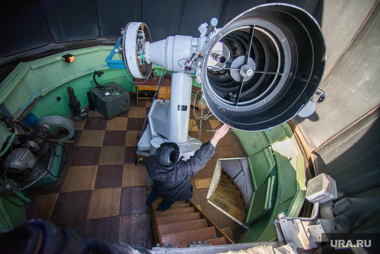 Наблюдение за солнечным затмением в Коуровской обсерватории. , телескоп, обсерватория
