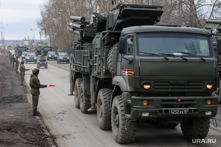 Репетиция парада Победы. Екатеринбург, военная техника, репетиция парада, зенитный ракетно-пушечный комплекс, зрпк панцирь-1с