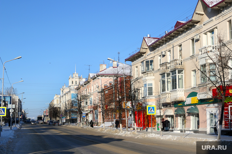 Зимний Курган., улица ленина, зима