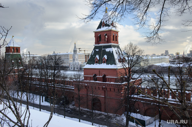 Зимняя Москва, город москва, кремль