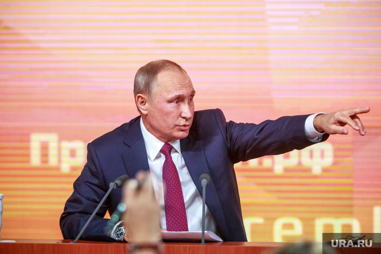 Ежегодная итоговая пресс-конференция президента РФ Владимира Путина. Москва, портрет, путин владимир