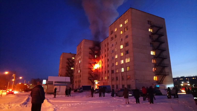 Возгорание произошло в одной из квартир