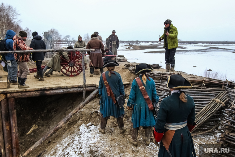 Съемки полнометражного  фильма и сериала "Тобол". Тобольск, Тюменская область, 10 апреля 2017 года, съемки фильма тобол