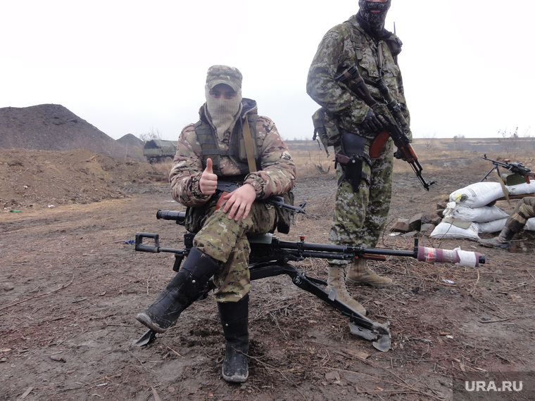 Фотографии с передовой. Украина. ДНР, ополченцы, пулемет