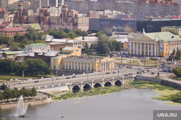 Виды Челябинска, филармония, город челябинск, вид на троицкий мост, оперный театр, вид сверху