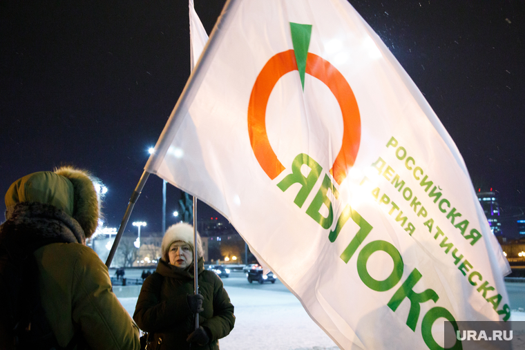 «Вахта памяти», годовщина гибели Немцова, флаг, партия яблоко