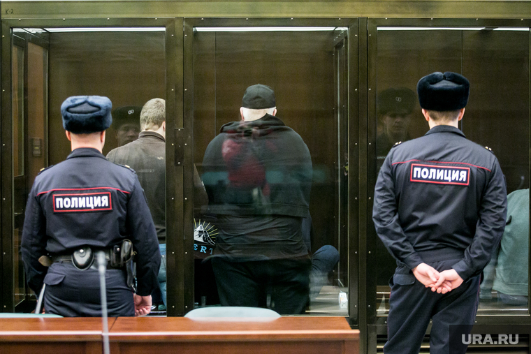 Фигуранты дела Шакро Молодого (Захария Калашова) в Мосгорсуде на заседании суда по апелляции по делу. Москва