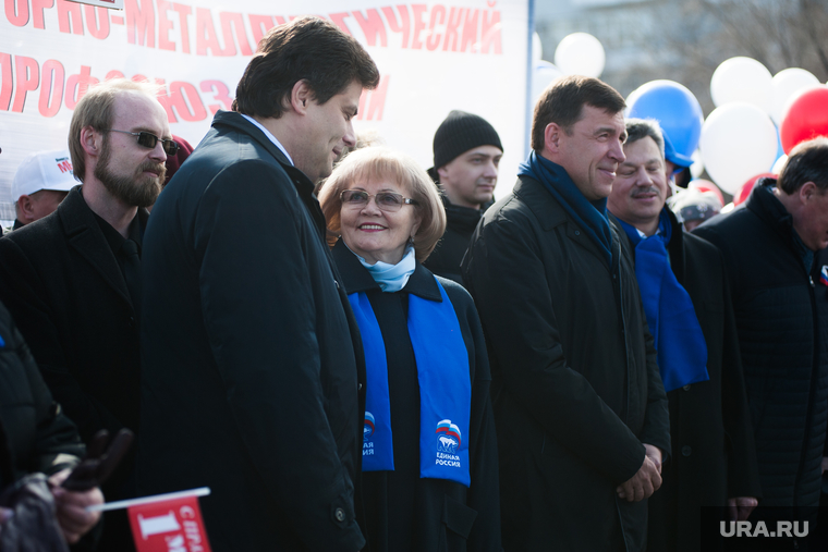 Высокинский впервые принял участие в демонстрации в качестве главы Екатеринбурга