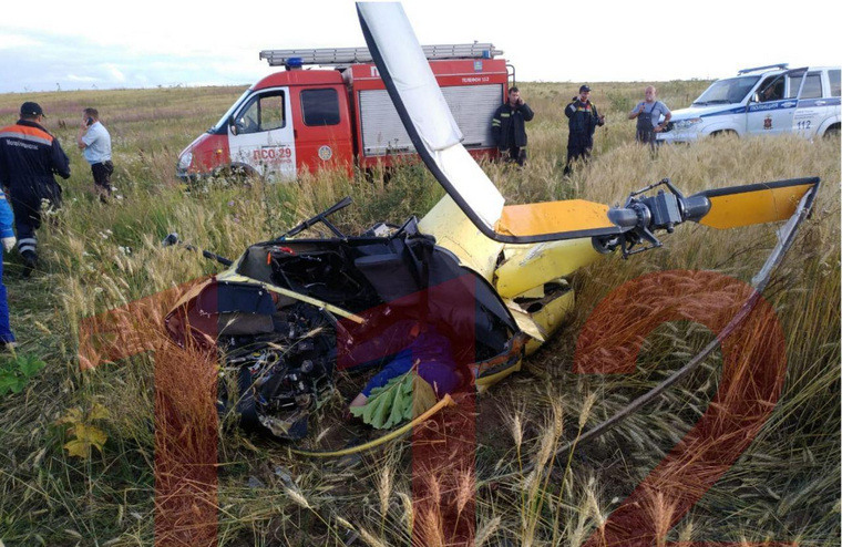 При крушении частного вертолета Robinson погибли пилот и пассажир