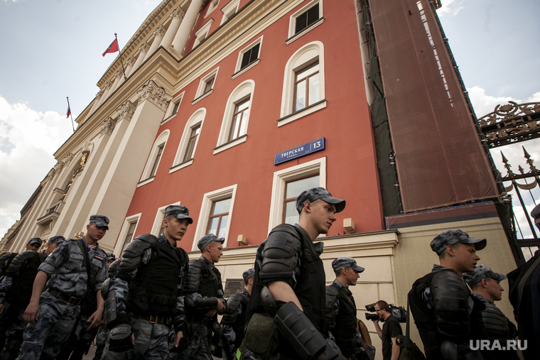 Несанкционированная акции оппозиции "Допускай" на Тверской улице 13. Москва, росгвардия, мэрия москвы, задержание, тверская улица 13