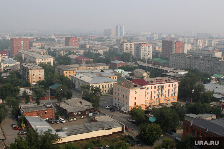 Смог над городом
Курган, смог , вид сверху