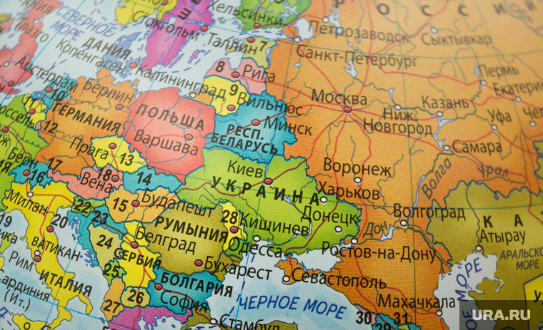 Клипарт. Сургут, украина, турция, черное море, страны, европа, политическая карта