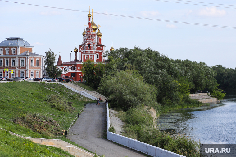 Виды города. ЦПКиО. Курган, богоявленский храм, рпц, набережная реки  тобол, виды курган