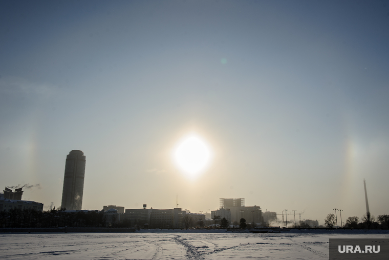 Солнечное гало в Екатеринбурге, солнечное гало