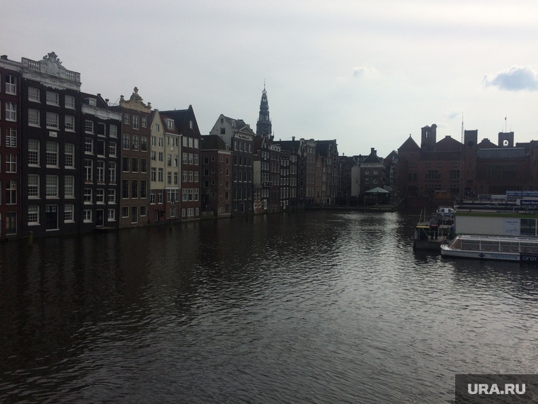 Нидерланды, набережная, река, Амстердам
