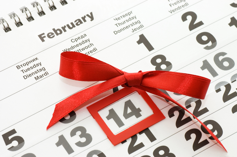 Клипарт depositphotos.com, календарь, день влюбленных, 14 февраля
