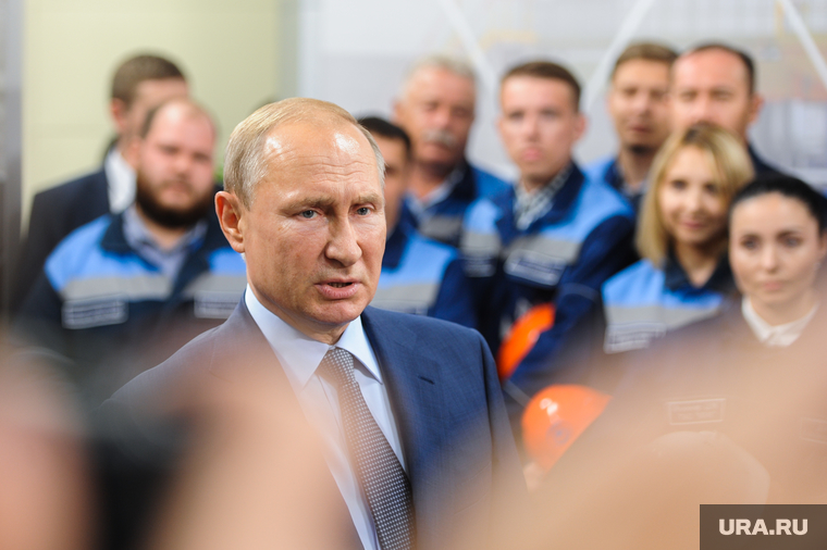 Визит Президента РФ Владимира Путина на открытие Аглофабрики ММК. Челябинская область, путин владимир