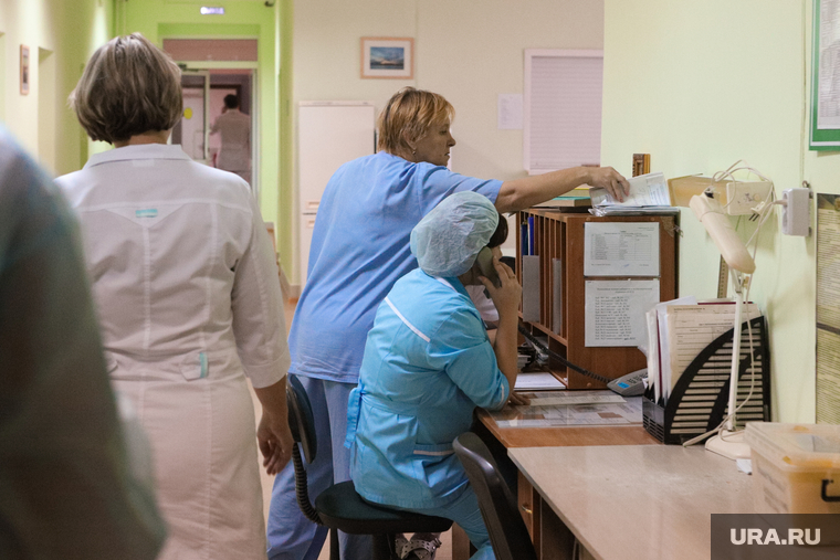 Презентация новой техники в областном онкодиспансере. Курган, пост медсестры, медсестра, врач, больница, вызов врача