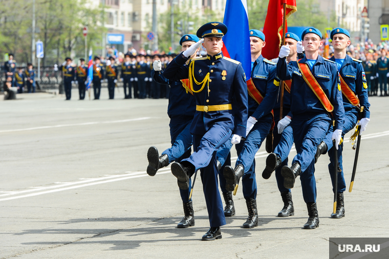 Празднование 9 мая. Челябинск, почетный караул