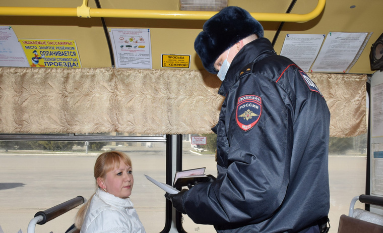 Полицейские и чиновники в Шадринске в Курганской области проверяют автобусы