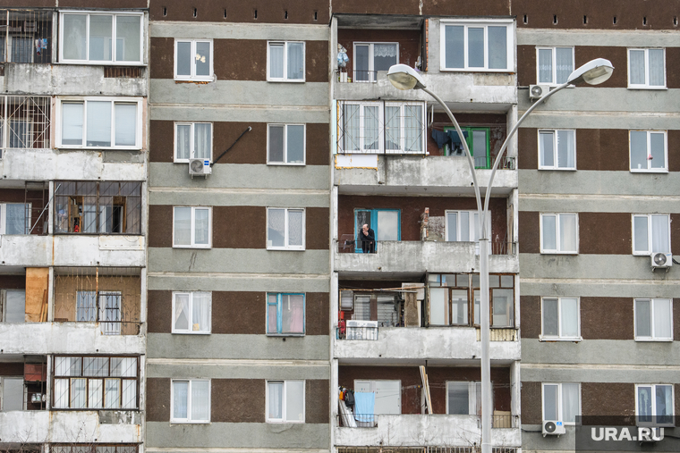 Виды Екатеринбурга, балкон, жилой фонд, дом, многоквартирный дом