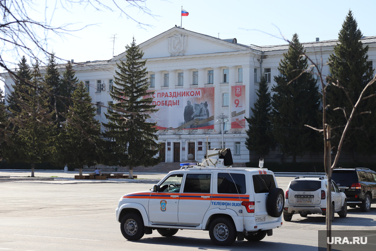 Город перед днем Победы. Курган, полиция, 9 мая, украшение города к 9 мая