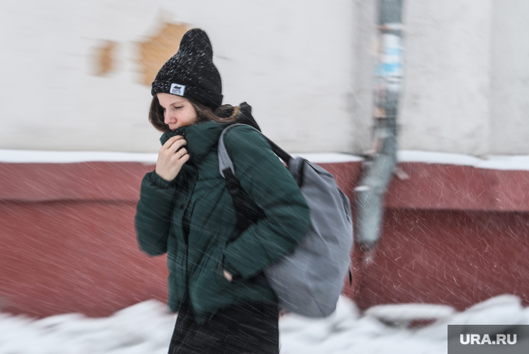 Виды Екатеринбурга, зима, снегопад