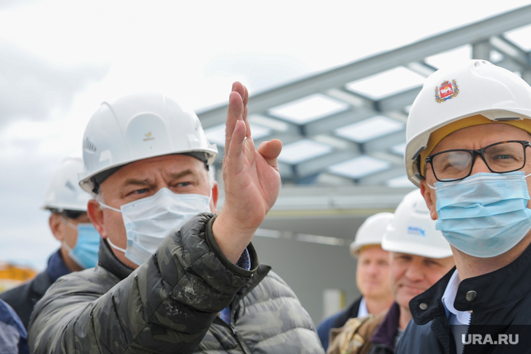 Алексей Текслер на строительстве областной инфекционной больницы. Челябинск , текслер алексей