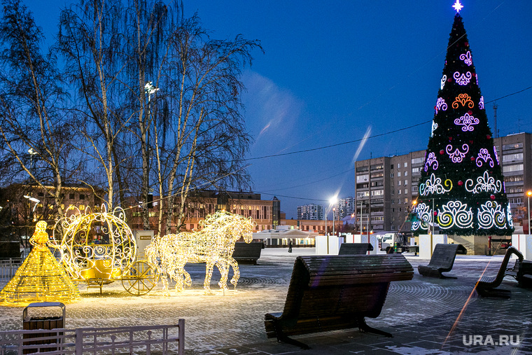 Главная елка. Тюмень, зима, новогодняя елка