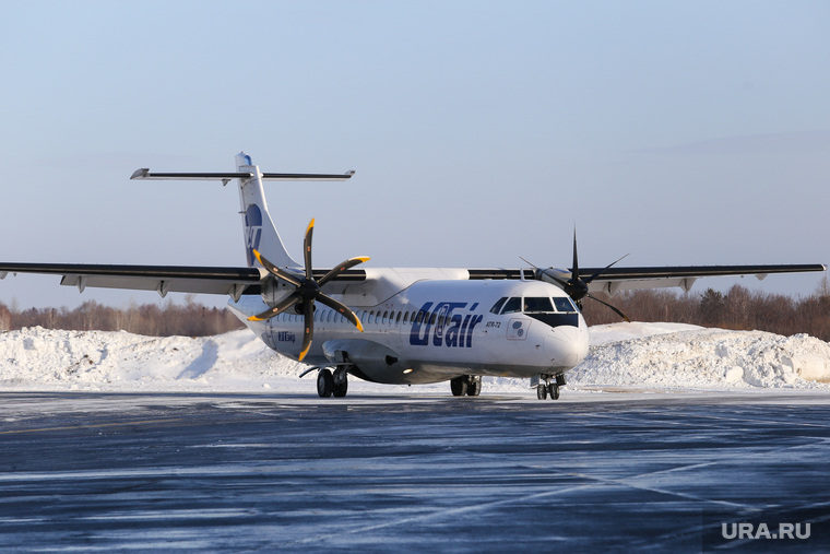 Споттинг. Курган, снег, аэропорт, зима, utair, споттинг, летное поле, аэродром, атр72
