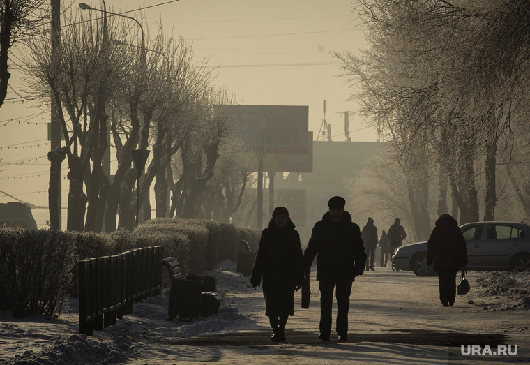 Клипарт. Магнитогорск, зима, смог, город, нму, экология