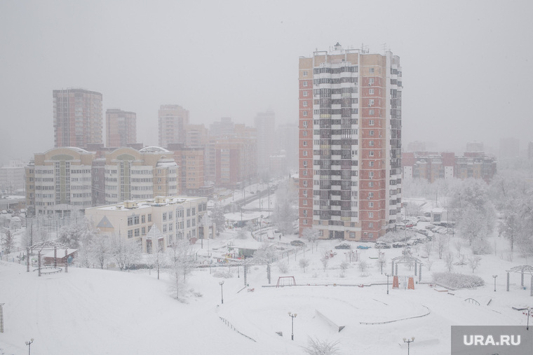 Снегопад в Москве. Москва, зима, снегопад, новостройки