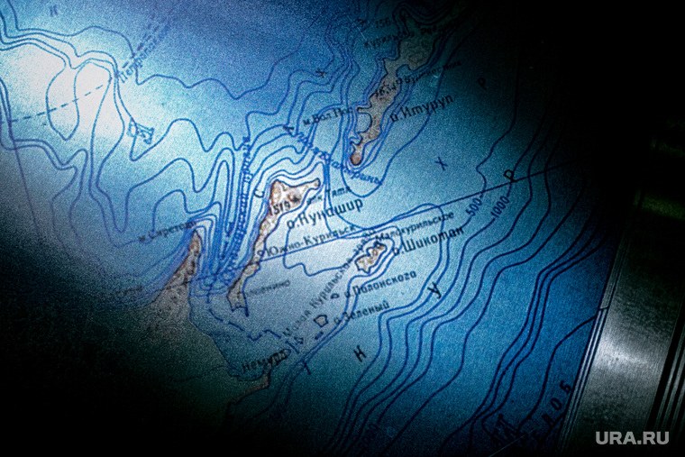 Географическая карта, Курильские острова. Москва, курильские острова, географическая карта, кунашир, итуруп, хоккайдо, южные курилы