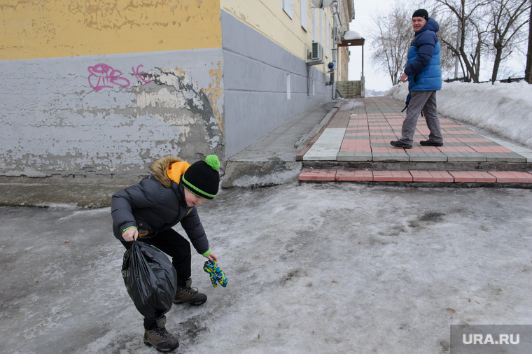 Виды Нижнего Тагила, зима, гололед