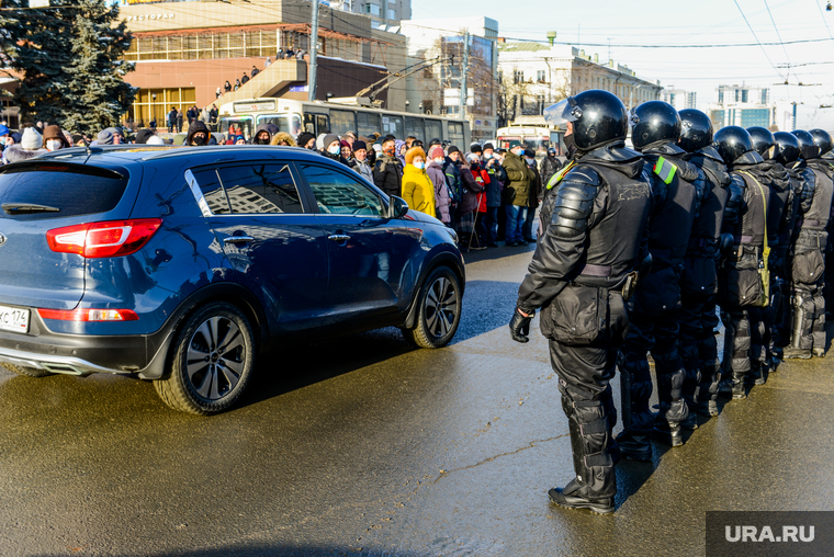 Несанкционированная акция в поддержку оппозиционера. Челябинск , митинг, полиция, омон, несогласованная акция