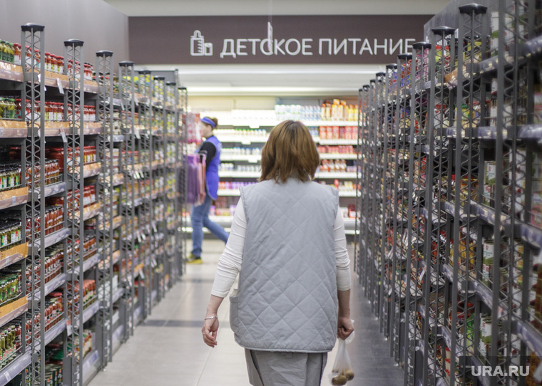 Виды Перми, продукты, покупки, торговый ряд, торговый зал, магазин, еда