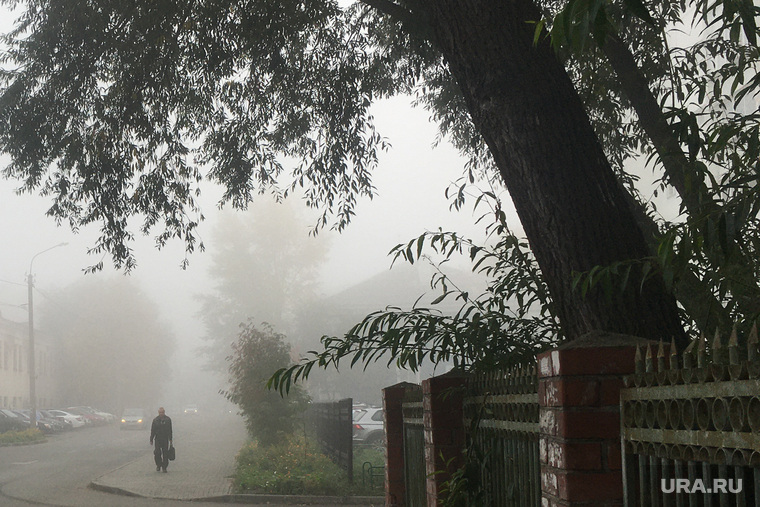 Туман в городе. Челябинск, городской пейзаж, климат, осень, туман, улица витебская
