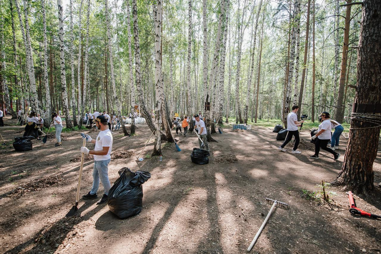 На уборку вышло несколько сотен человек
