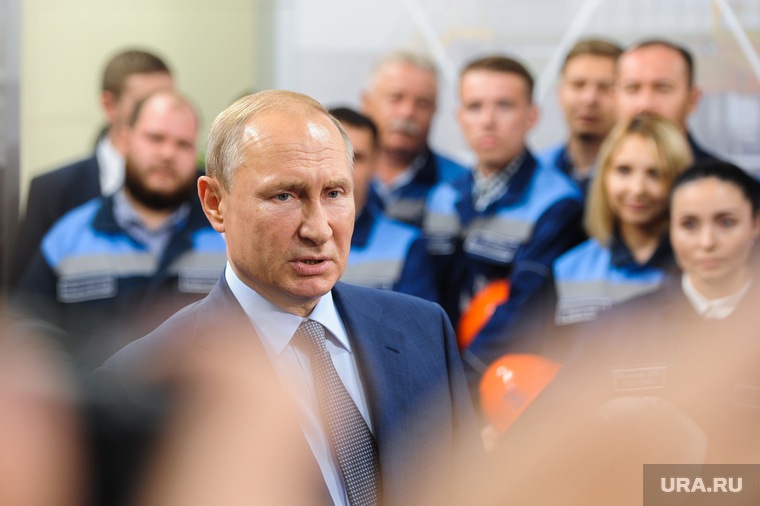 Визит Президента РФ Владимира Путина на открытие Аглофабрики ММК. Челябинская область, путин владимир