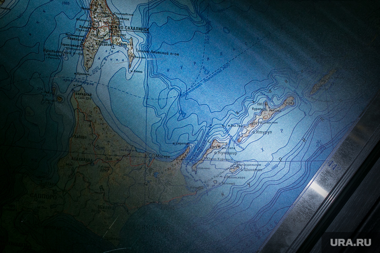 Географическая карта, Курильские острова. Москва, курильские острова, географическая карта, кунашир, итуруп, хоккайдо, южные курилы