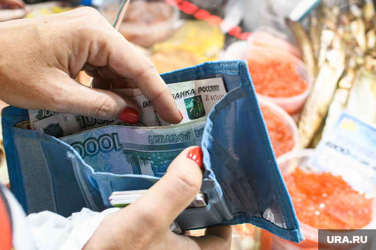 Виды Красноярска, продуктовый магазин, кошелек, деньги в кошельке, деньги, цены на продукты, стоимость, покупательская способность