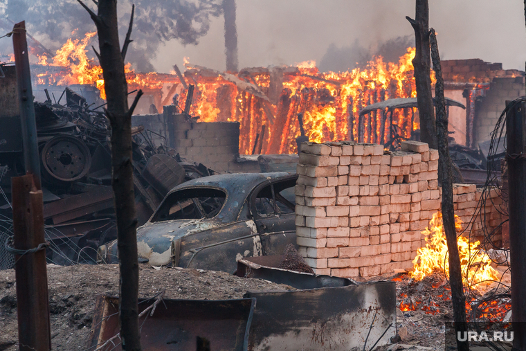 Верховые пожары в поселках Джабык и Запасное. Челябинская область, пожар, огонь, село запасное