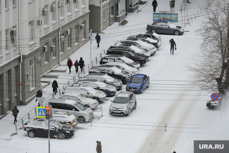 Снегопад. Челябинск, автомобили, зима, город в снегу, снегопад, автотранспорт