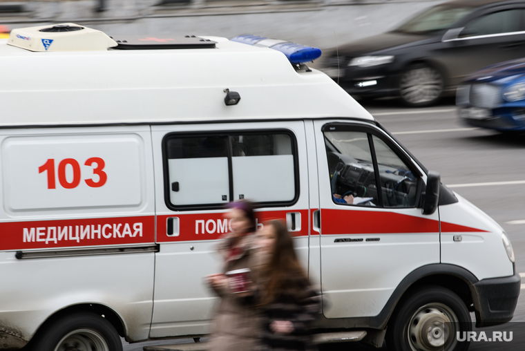 Виды Москвы, машина скорой помощи, скорая помошь