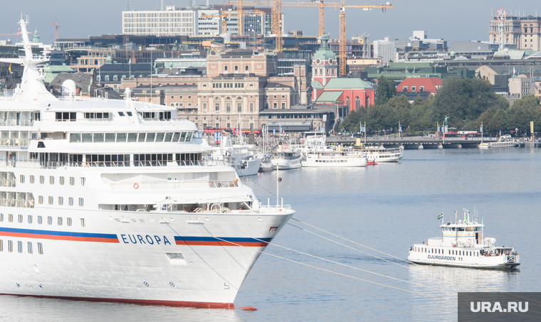 Виды Стокгольма. Швеция, круизный лайнер европа, europa