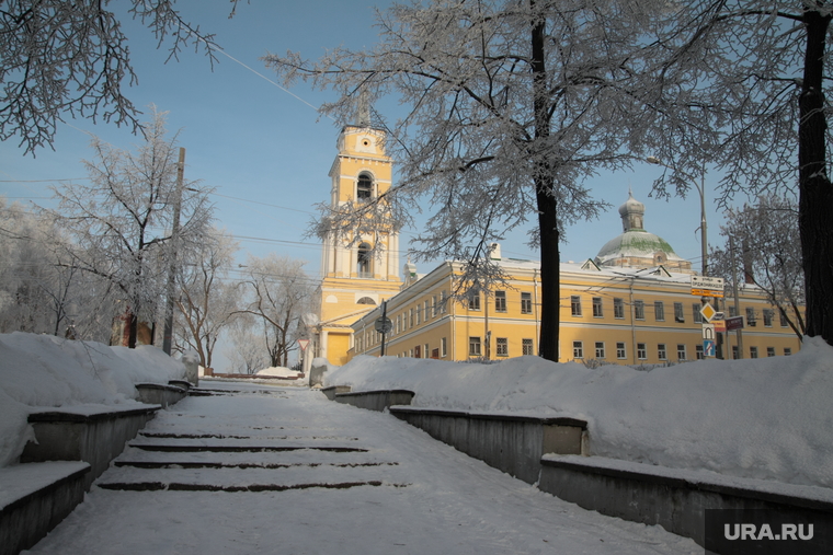 Зимние виды города Пермь, зима, город пермь