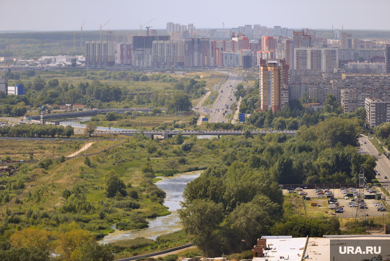 Виды Челябинска, река миасс, северо-западный район