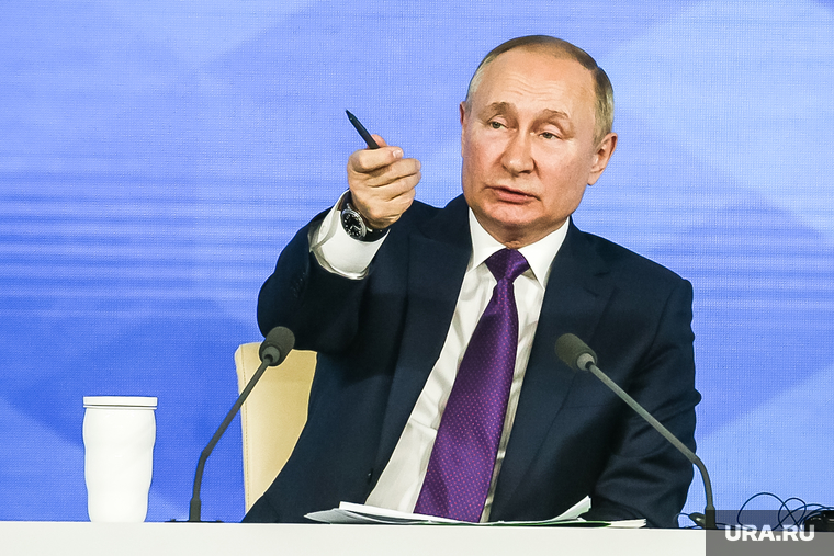 Семнадцатая ежегодная пресс-конференция президента РФ. Москва, портрет, путин владимир