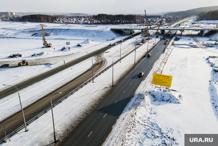 Строительство ЕКАД. Екатеринбург, екад, челябинский тракт, трасса м5, екатеринбургская кольцевая автодорога, строительство дорожной развязки